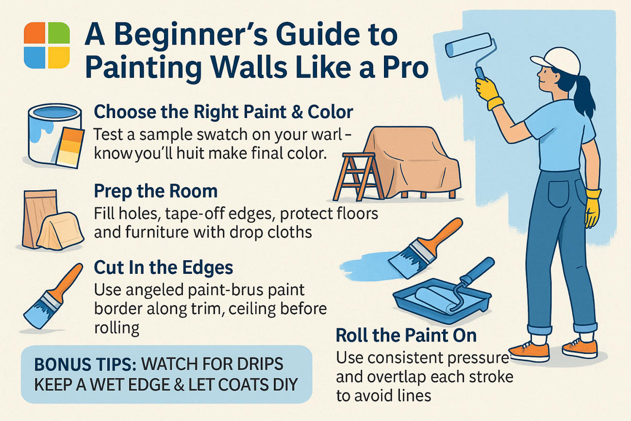 How to Paint Walls Like a Professional – Easy DIY Guide for First-Timers