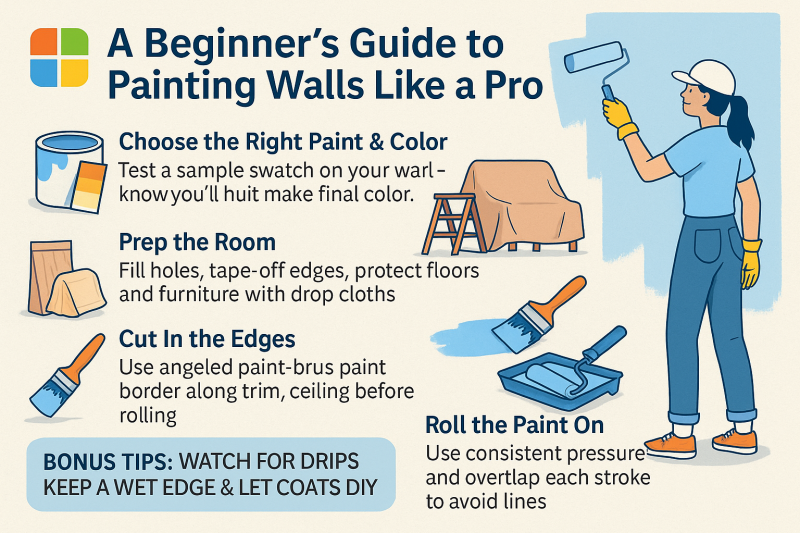 How to Paint Walls Like a Professional – Easy DIY Guide for First-Timers