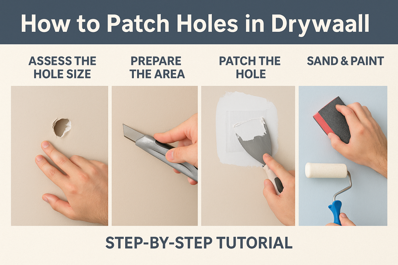 How to Patch Holes in Drywall – Step-by-Step Guide for Beginners