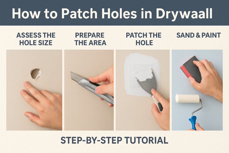 How to Patch Holes in Drywall – Step-by-Step Guide for Beginners