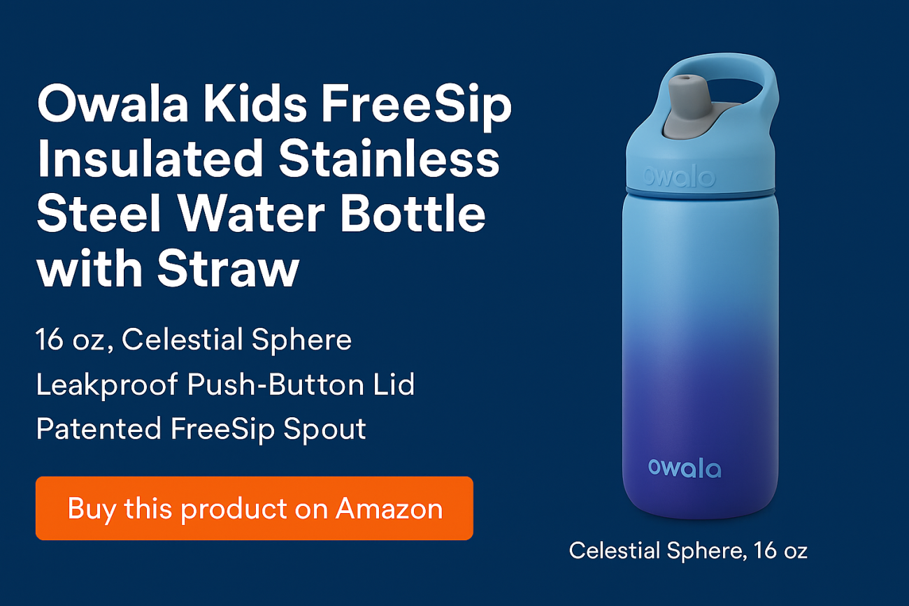 Owala Kids FreeSip Water Bottle Review: Best Leakproof Bottle