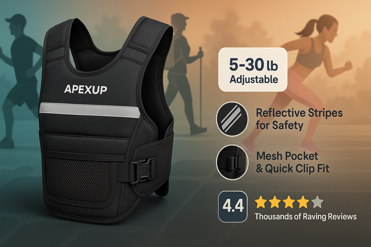 APEXUP Weighted Vest Review: Comfortable, Adjustable Workout Gear