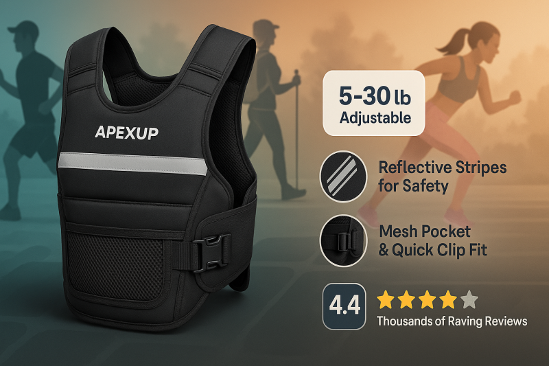 APEXUP Weighted Vest Review: Comfortable, Adjustable Workout Gear